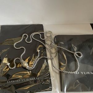 David Yurman Box Chain Slider Necklace in Sterling Silver, 2.7mm